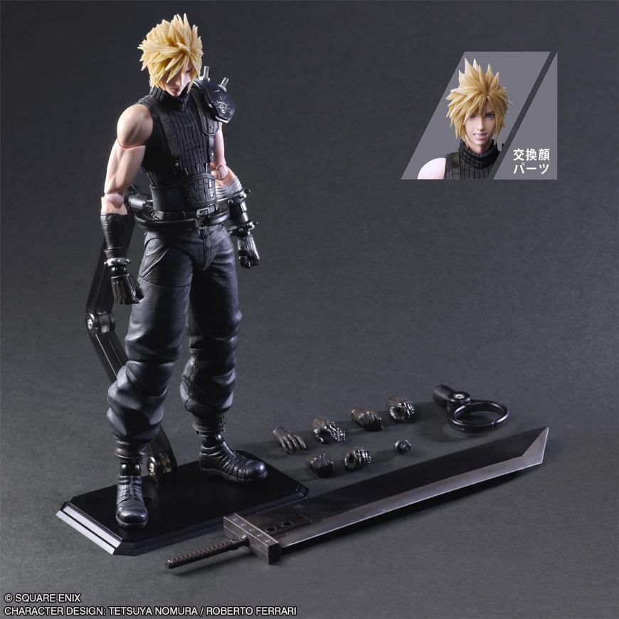 Square Enix Final Fantasy VII Rebirth: Cloud Strife Play Arts Kai Action Figure