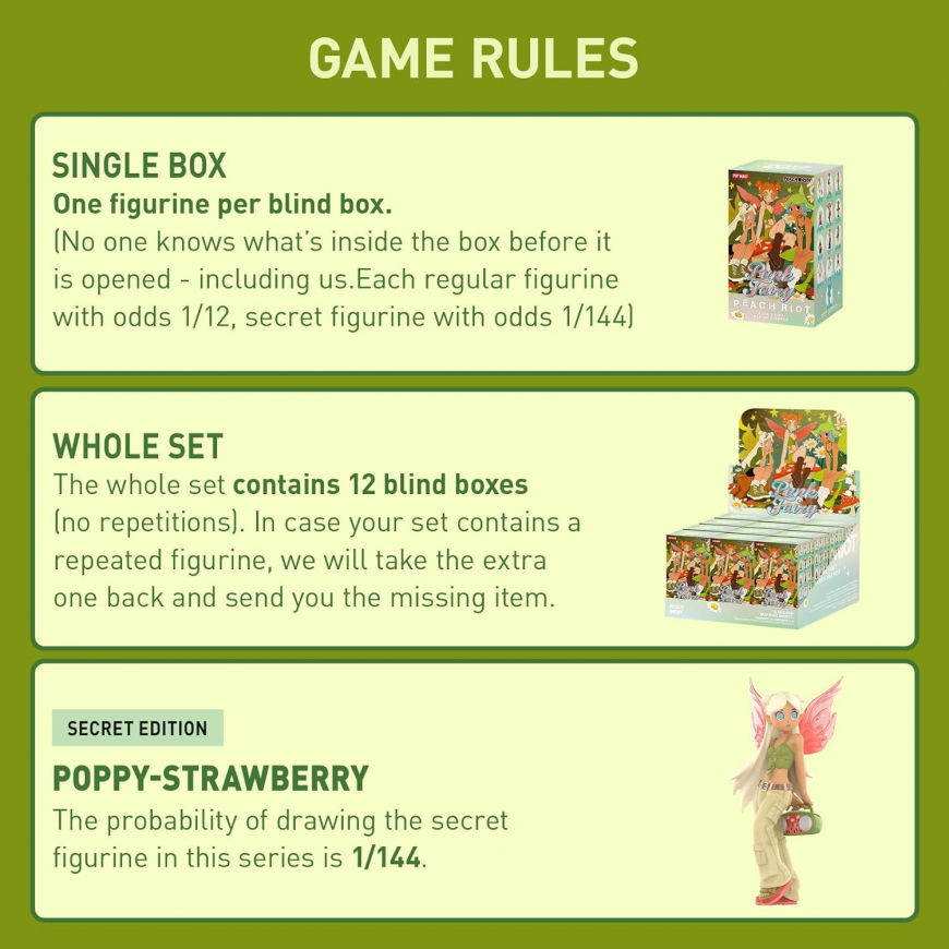 POP MART Peach Riot Punk Fairy Series Figures