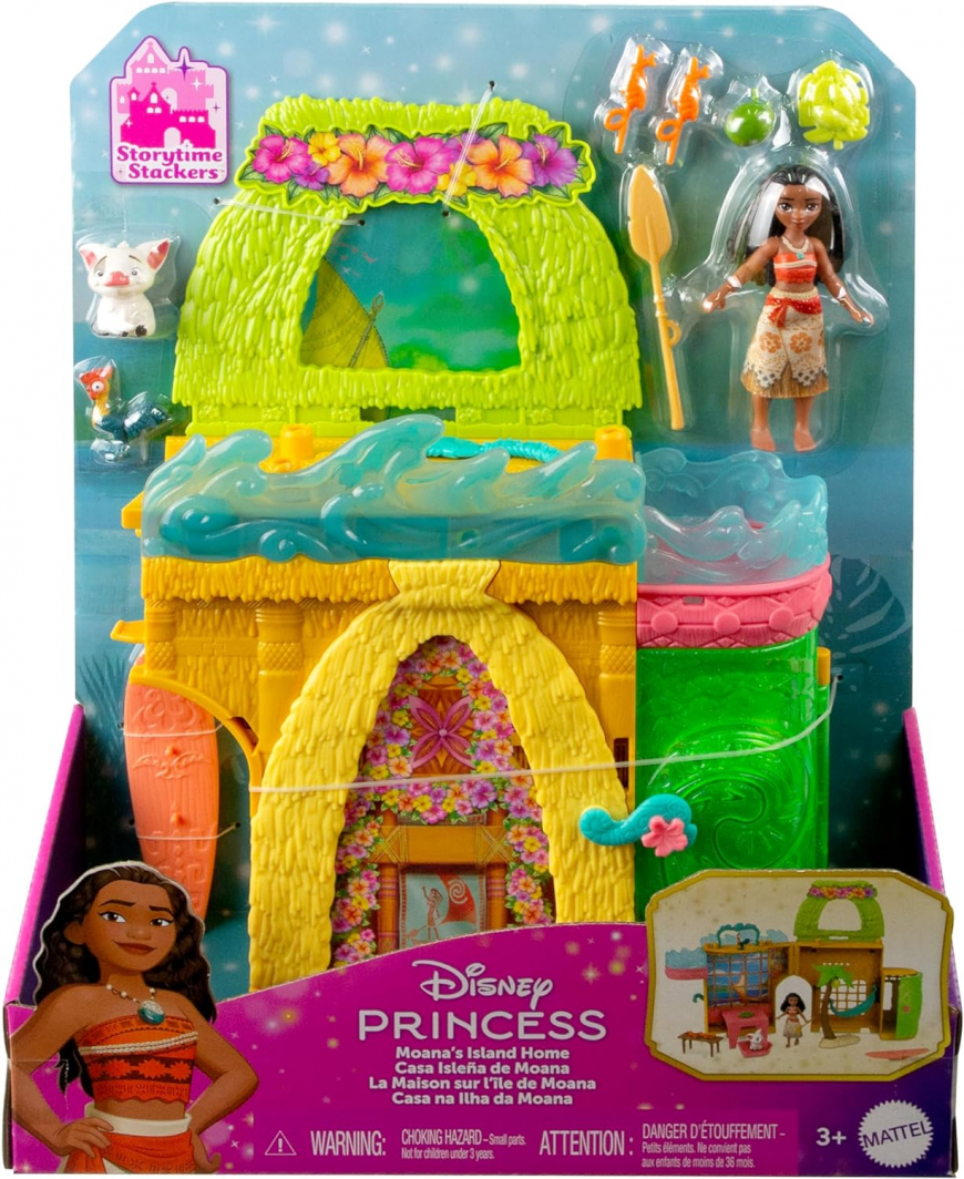 Mattel Disney Princess Moana's Island home playset with mini doll