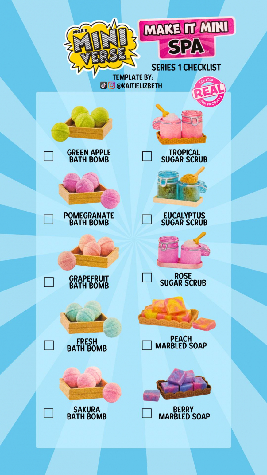 miniverse make it mini spa checklist