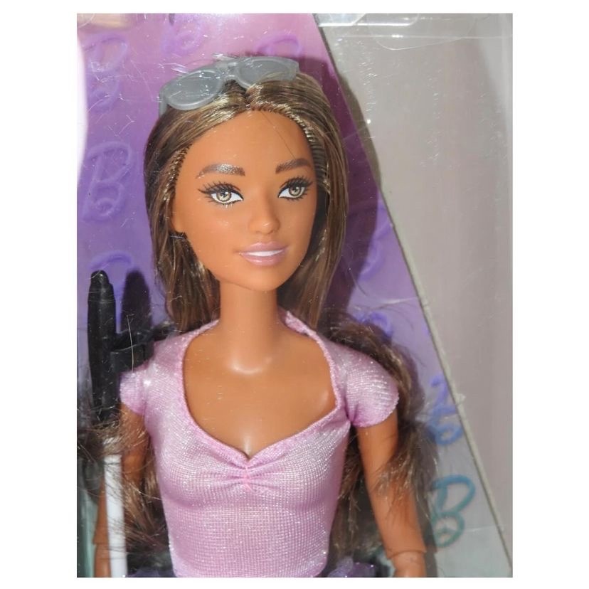 Barbie Fashionistas blind doll with cane in real life photos