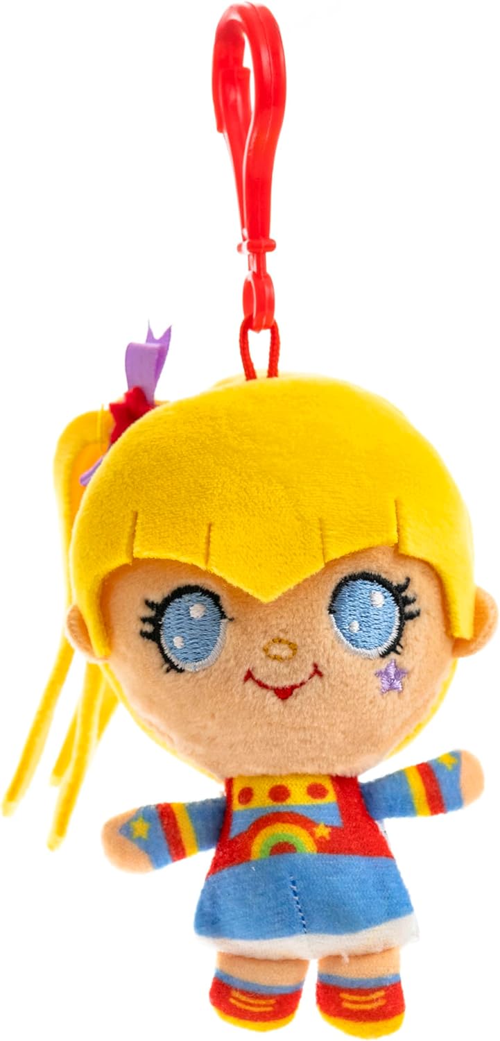 Rainbow Brite 4-Pack Set with Rainbow Brite, Twink, Starlite & Puppy Brite 4-inch Plush Backpack Clips