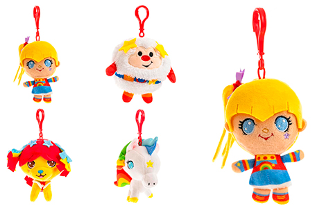 Rainbow Brite 4-Pack Set with Rainbow Brite, Twink, Starlite & Puppy Brite 4-inch Plush Backpack Clips