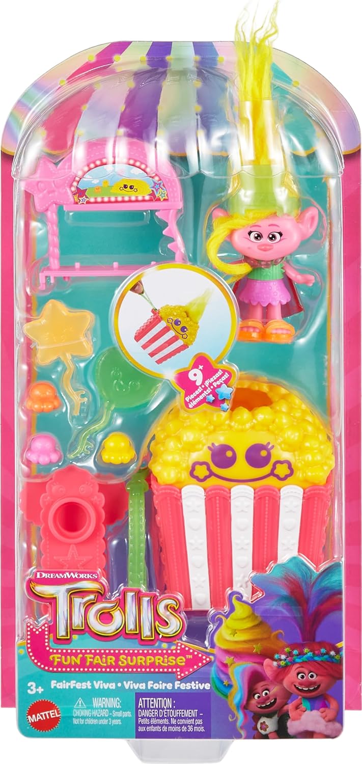 Mattel Trolls Fun Fair Surprise FairFest Vida Popcorn set