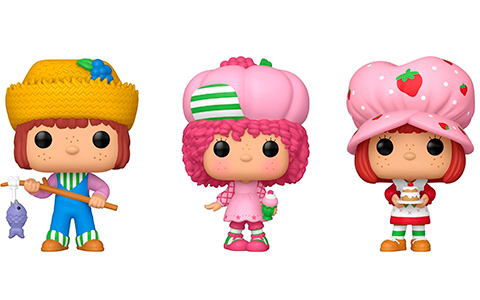 Funko Pop Retro Toys Strawberry Shortcake figures: Strawberry Shortcake, Raspberry Tart and Huckleberry Pie