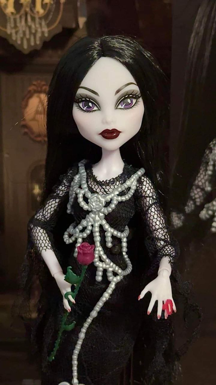 Monster High Skullector Addams Family 2-pack dolls Wednesday and Morticia Addams in real life photos