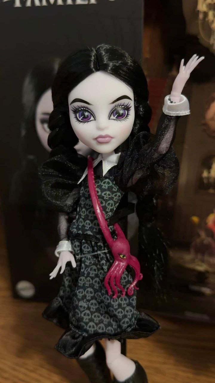 Monster High Skullector Addams Family 2-pack dolls Wednesday and Morticia Addams in real life photos