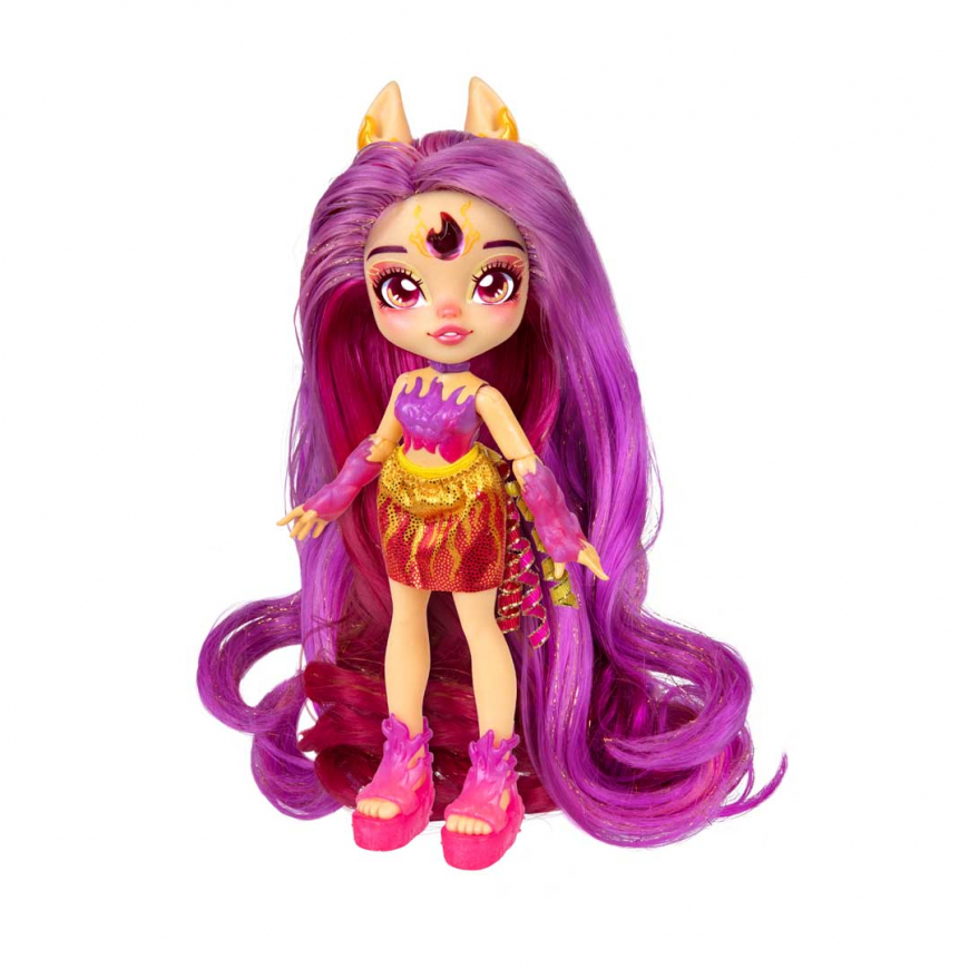 Magic Mixies Pixlings Galaxy Hair Fiery Firensa doll
