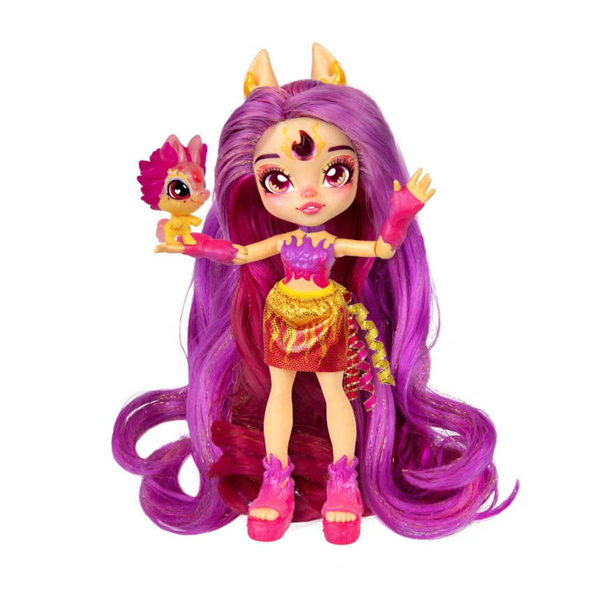 Magic Mixies Pixlings Galaxy Hair Fiery Firensa doll
