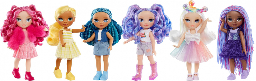 Rainbow High Littles dolls together