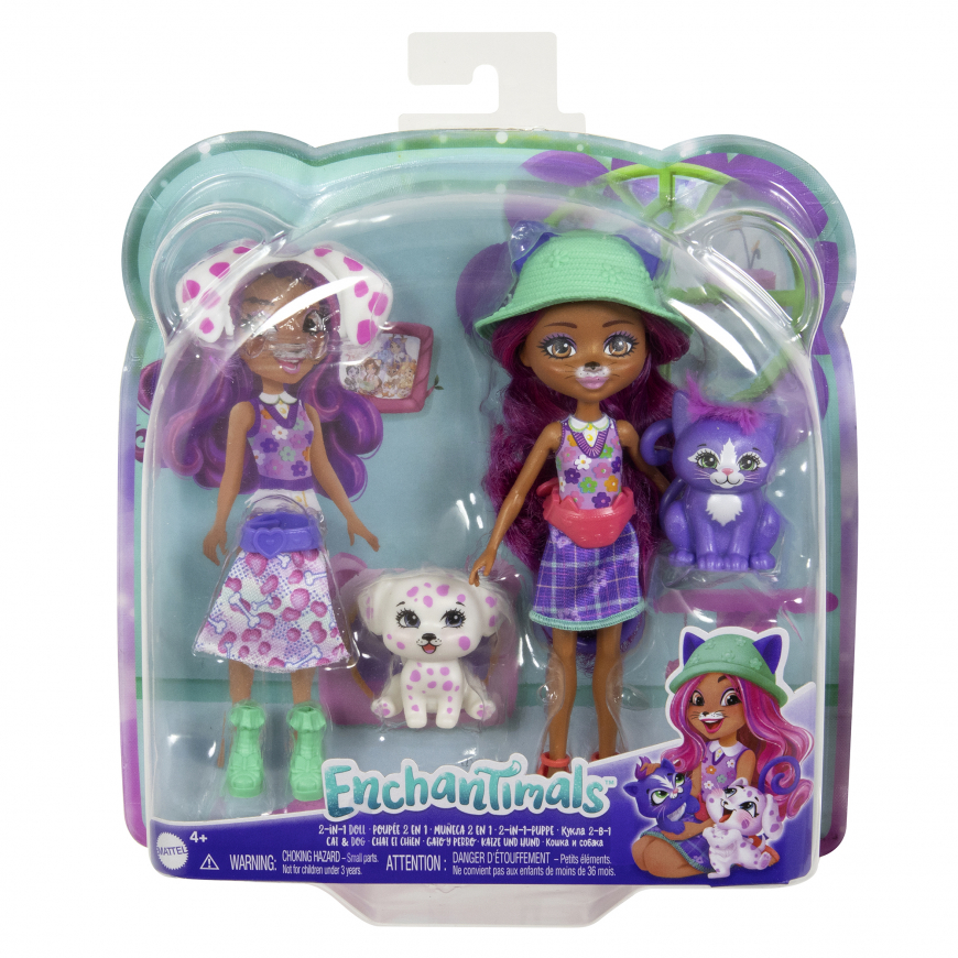 Enchantimals 2-in-1 Doll Cat & Dog