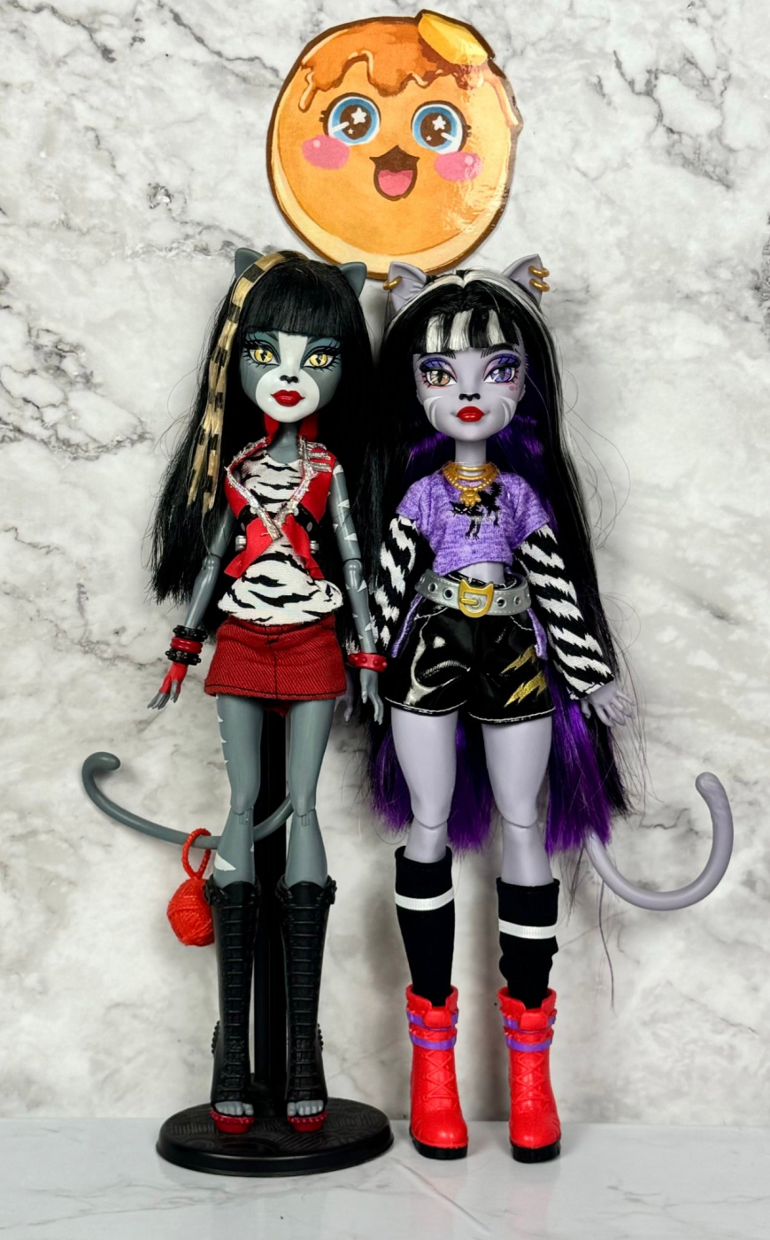 Monster High Hissfits 3 pack dolls set with Purrsephone, Meowlody and Toralei