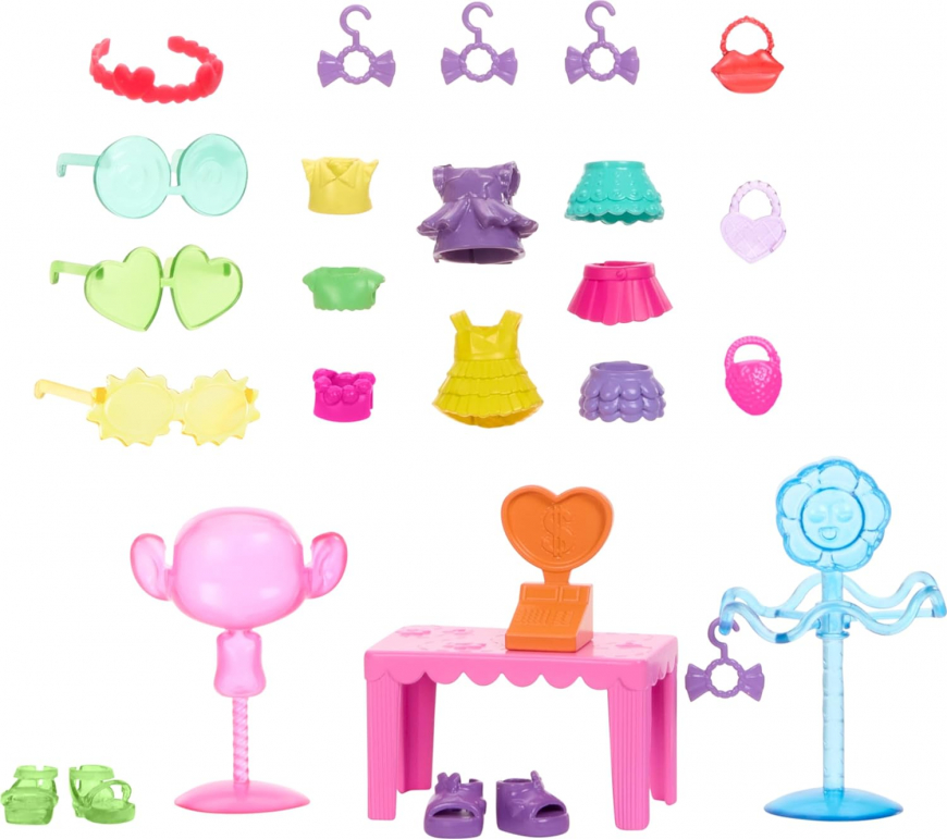 Mattel Trolls Fun Fair Surprise Fairtastic Fashion Boutique Playset with Queen Poppy