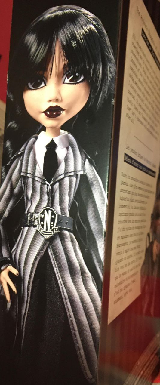 More inn real life photo of Wednesday Monster High doll