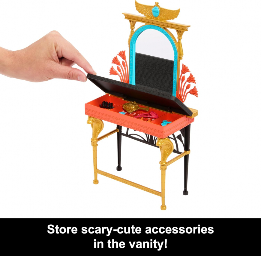 Monster High Cleo de Nile Self-Scare Day G3 doll vanity playset