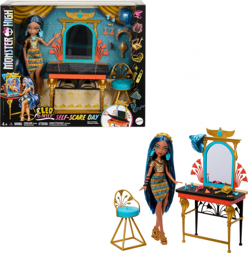 Monster High Cleo de Nile Self-Scare Day G3 doll vanity playset