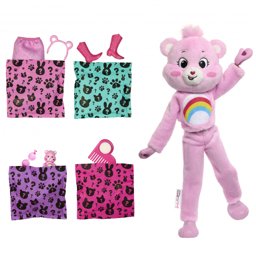 Barbie Cutie Reveal Care Bears dolls Cheer Bear doll