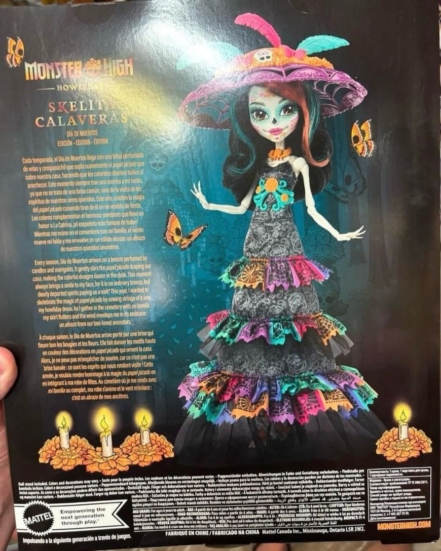 Monster High Howliday Dia De Muertos Skelita Calaveras 2024 doll in real life photos