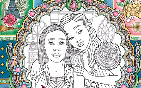 Wicked Official Coloring Book 2024 Illustrated by Carolina Zambrano