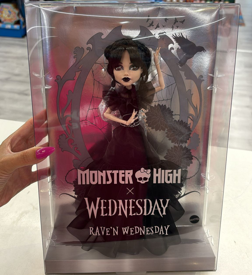 Monster High Wednesday Rave'n dress doll in box