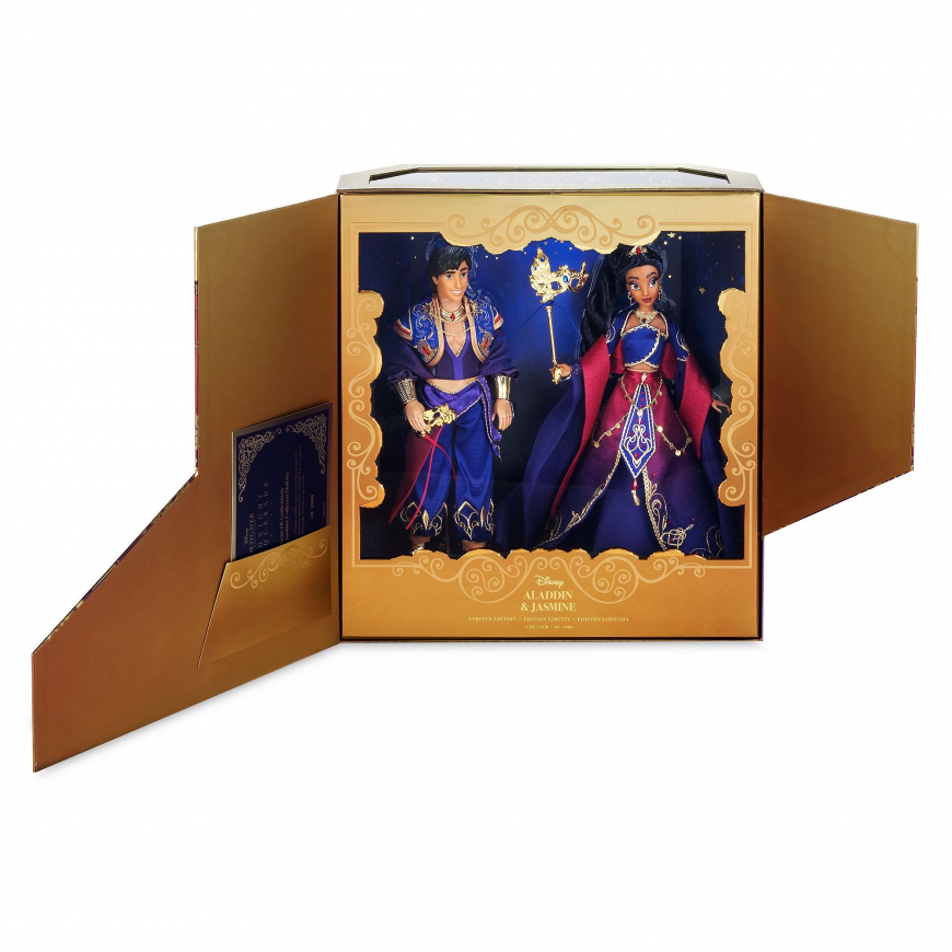 D23 2024 Limited Edition Disney Designer Collection Midnight Masquerade Aladdin and Jasmine doll set
