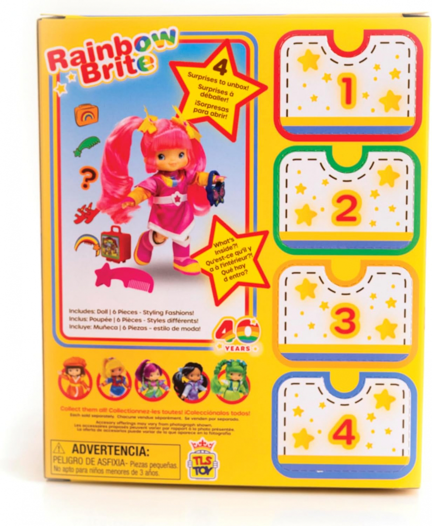 Rainbow Brite 5.5-inch Tickled Pink Poseable Fashion Doll
