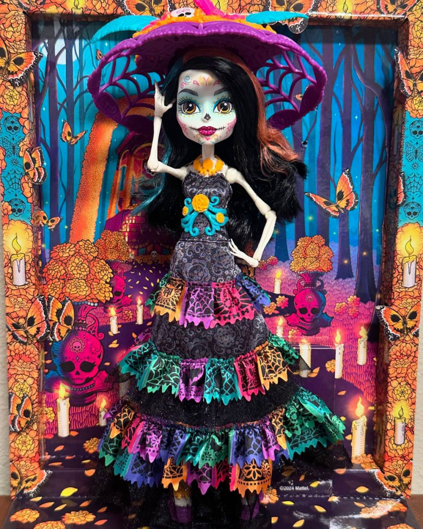 Monster High Howliday Dia De Muertos Skelita Calaveras 2024 doll irl photos