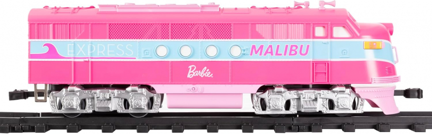 Lionel Mattel Barbie Battery O Gauge Toy Train Set with Remote and Water-Vapor Smoke Effects
