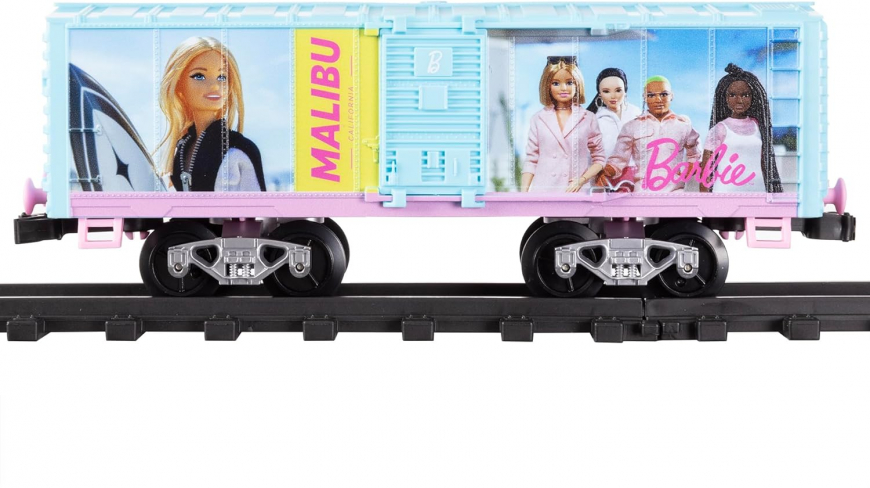 Lionel Mattel Barbie Battery O Gauge Toy Train Set with Remote and Water-Vapor Smoke Effects