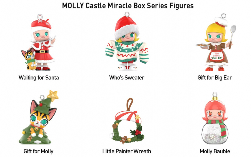 POP MART Adevnt Calendar Molly Castle Miracle Box Series Figures
