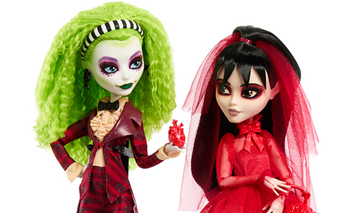 Monster High Skullector Beetlejuice 2-pack dolls in weeding outfits