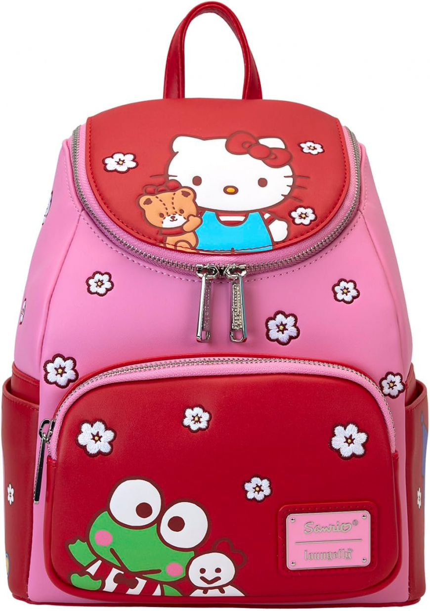 Hello Kitty & Friends Pink and Red Color Block Series Mini-Backpack