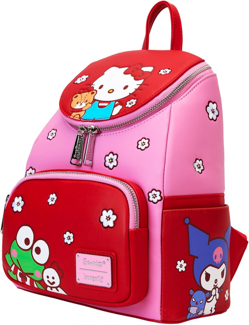 Hello Kitty & Friends Pink and Red Color Block Series Mini-Backpack