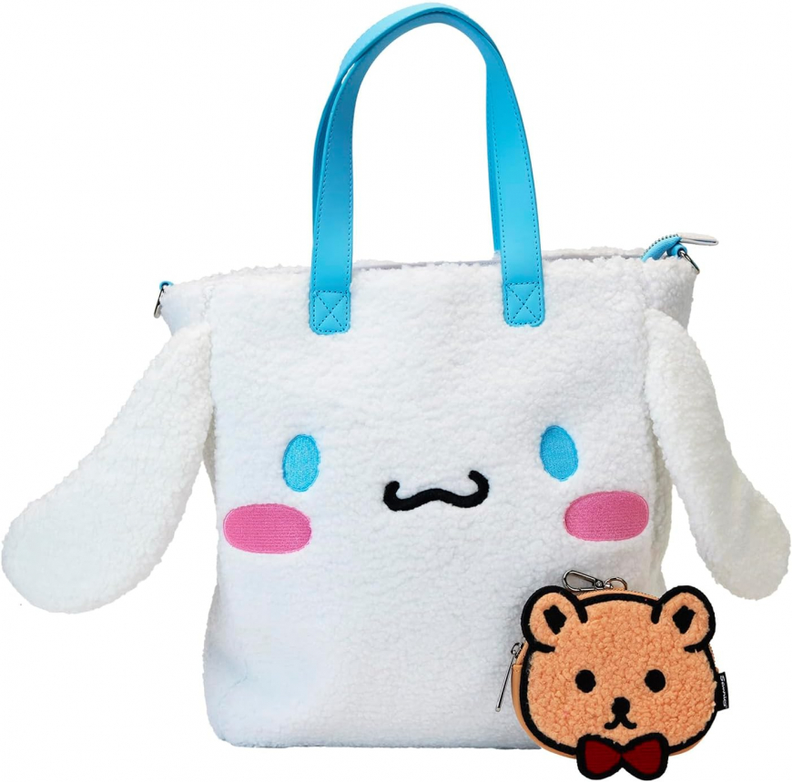 Loungefly Sanrio Cinnamoroll Sherpa Tote Bag with Coin Bag