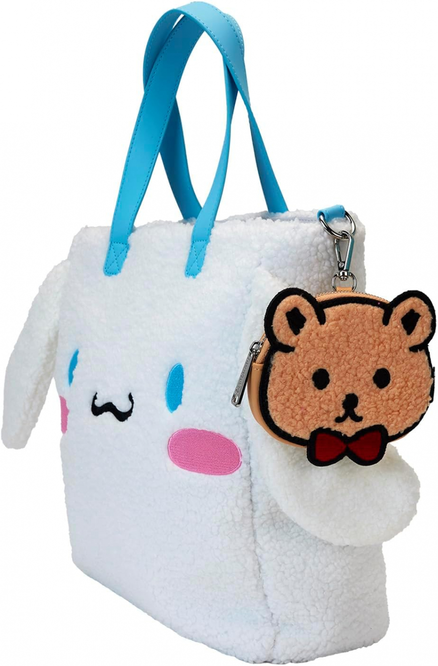 Loungefly Sanrio Cinnamoroll Sherpa Tote Bag with Coin Bag