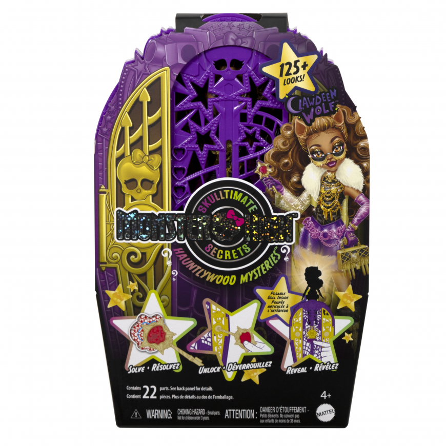Monster High Skulltimate Secrets Hauntlywood Mysteries Clawdeen Wolf Doll box
