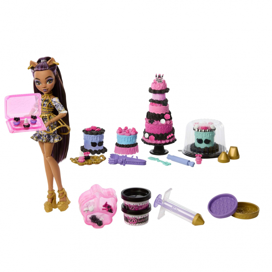 Monster High Scary Sweet Birthday Clawdeen Wolf Cake playset
