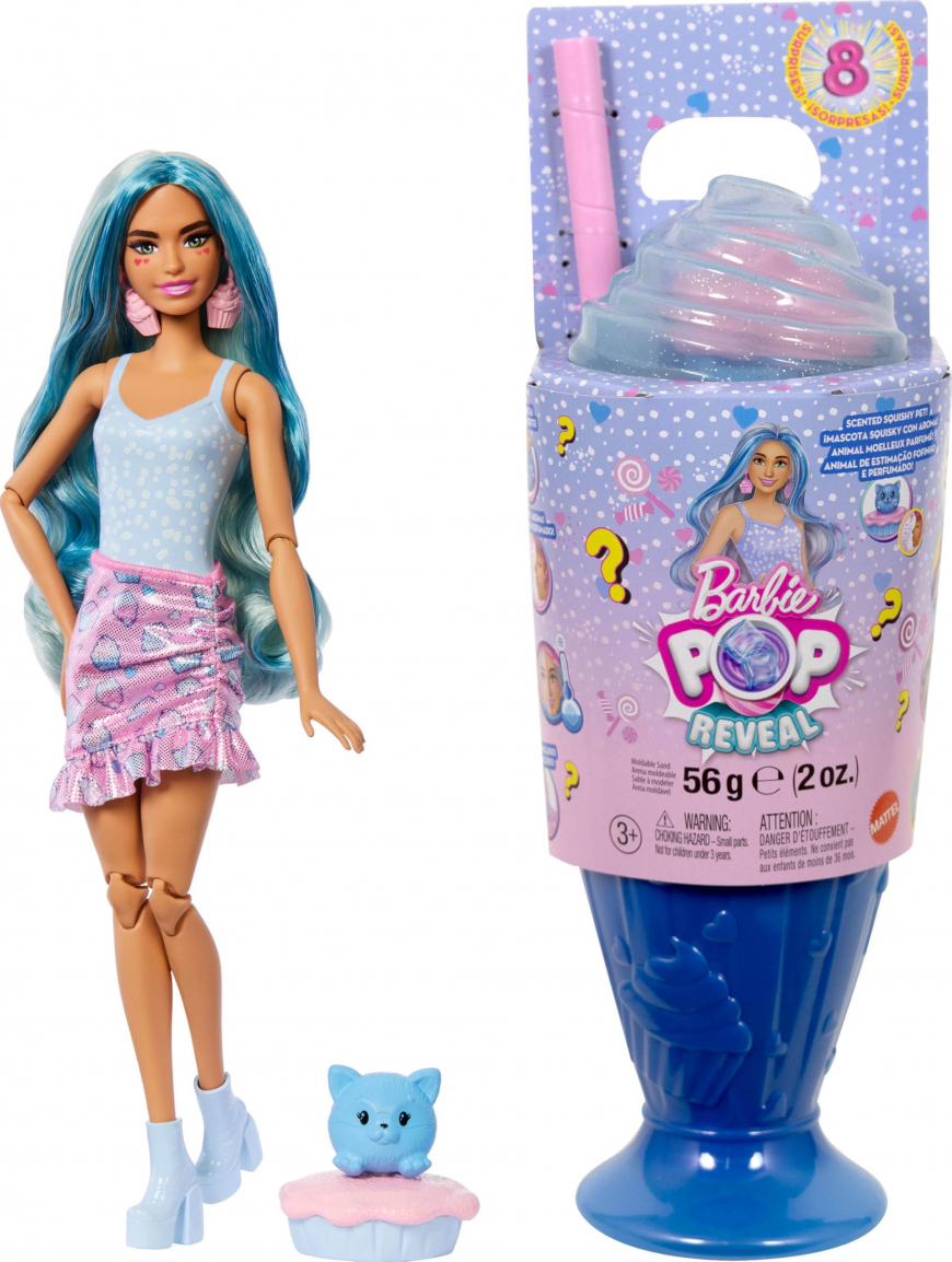 Barbie Pop Reveal Treats Milk Shake JFY61 doll Blue