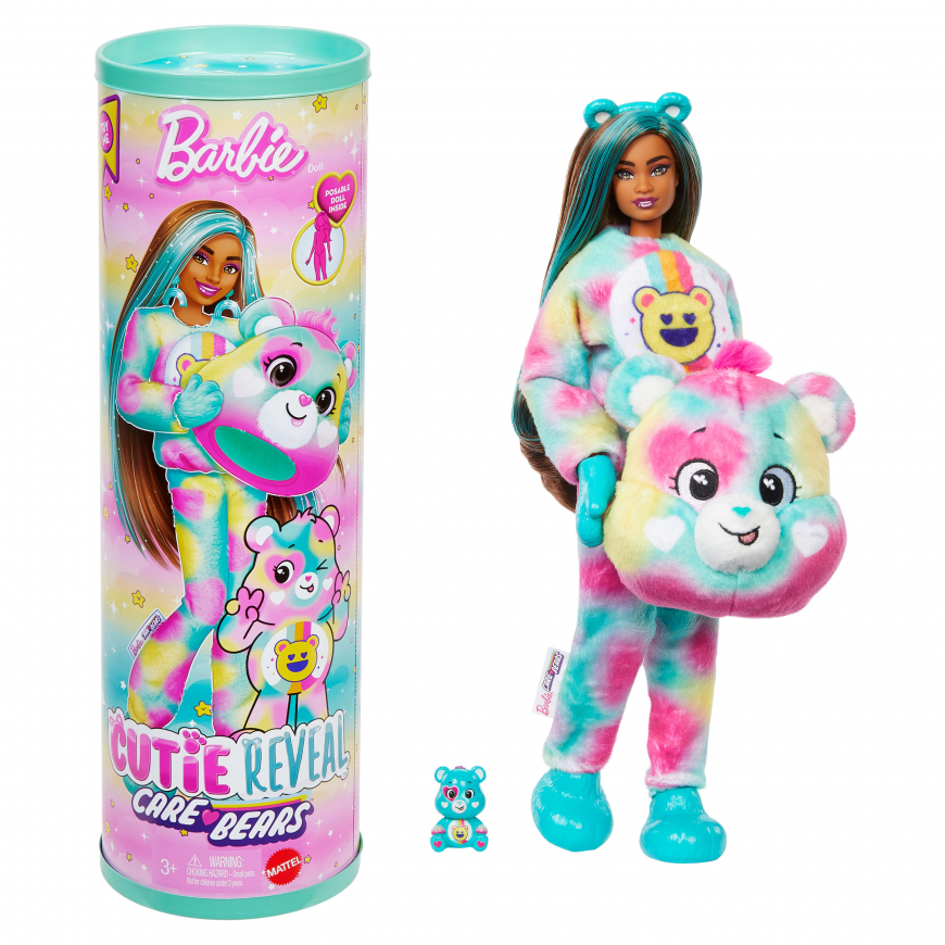 Barbie Cutie Reveal x Care Bears Series 2 Good Vibes Bear doll JFV62