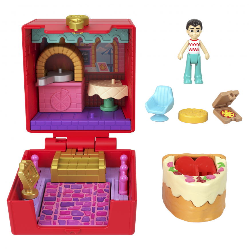 Polly Pocket Tiny Take Out Reveal Pizza Box Compact
