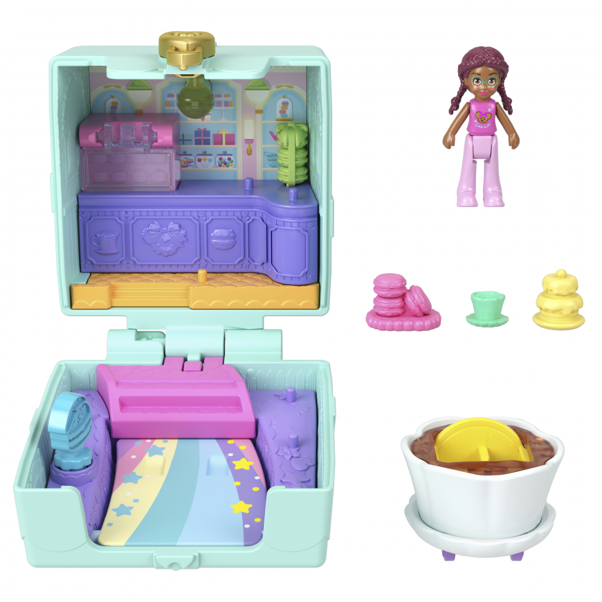 Polly Pocket Tiny Take Out Reveal Macaroon Box Compact