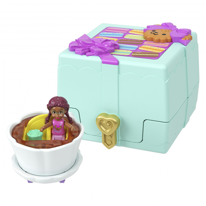 Polly Pocket Tiny Take Out Reveal Macaroon Box Compact