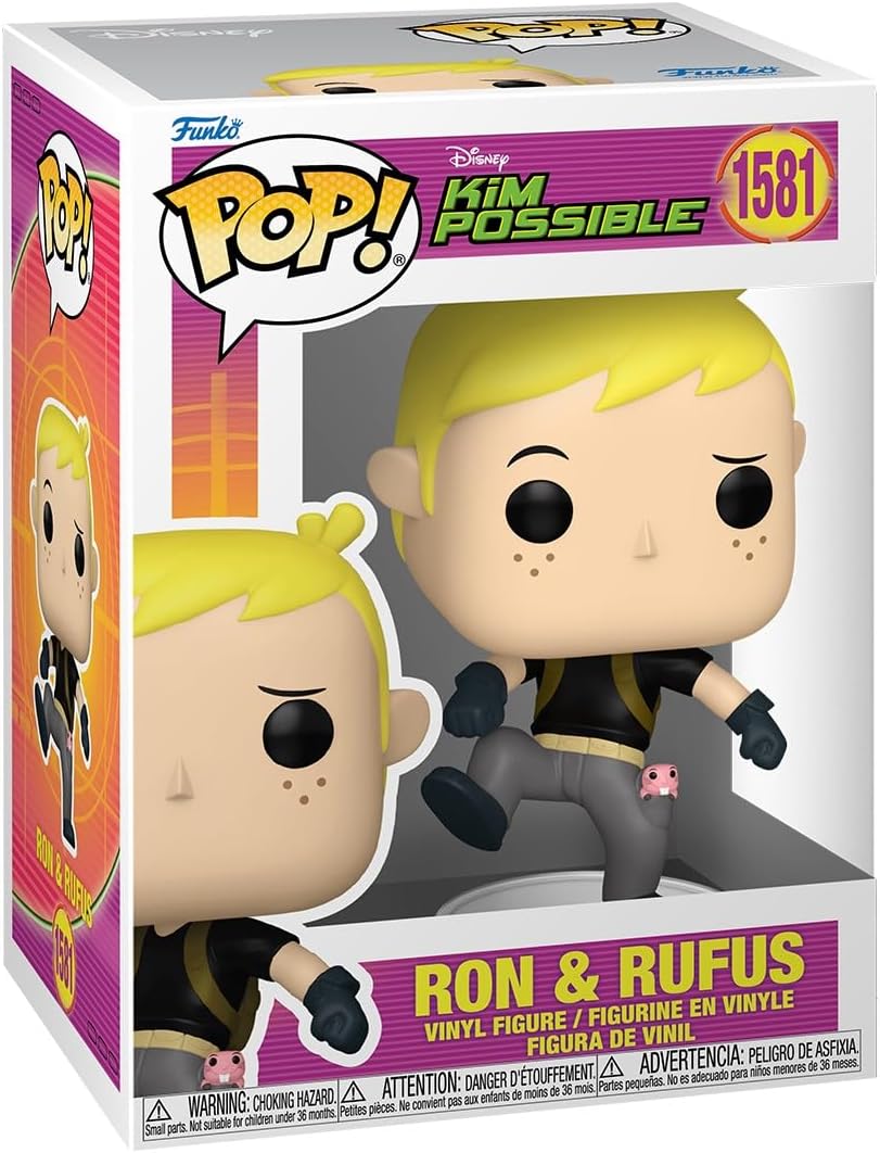 Funko Pop Disney Kim Possible - Ron & Rufus figure