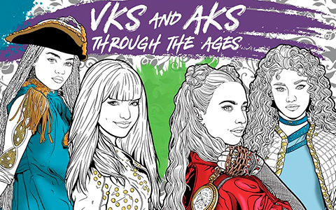 Descendants: A Wickedly Cool Coloring Book: VKs and AKs Through the Ages