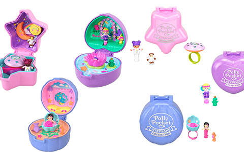 Polly Pocket Keepsake Collection Ring Box 3 Pack