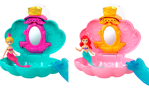 Disney Princess Mermaid Bath Reveal small dolls from Mattel