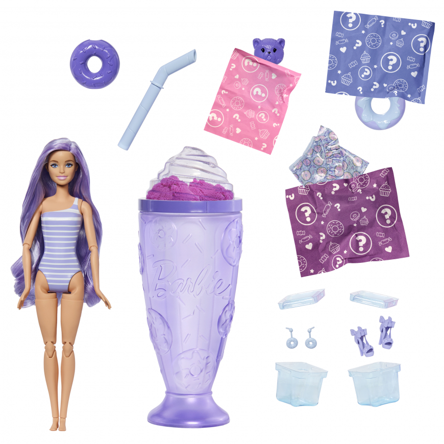 Barbie Pop Reveal Treats Milk Shake JFY60 doll Purple