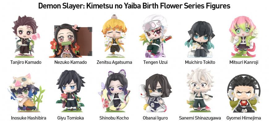 POP MART Kimetsu no Yaiba Birth Flower Series Figures