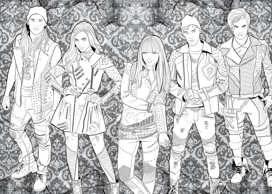 Descendants: A Wickedly Cool Coloring Book: VKs and AKs Through the Ages