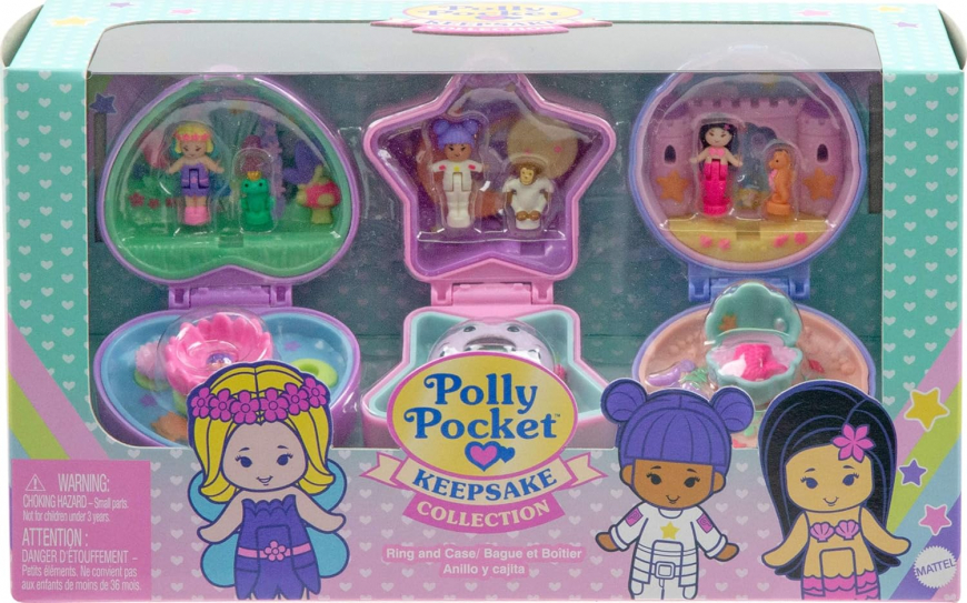 Polly Pocket Keepsake Collection Ring Box 3 Pack